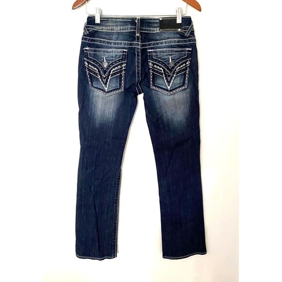 Vigoss The Dallas Boot Cut Medium Wash Y2K Style Denim Jeans Pants Sz 27 - Picture 2 of 10